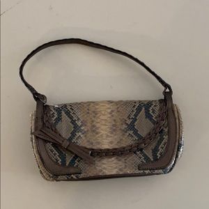 Donald Pliner Taupe Snakeskin Print